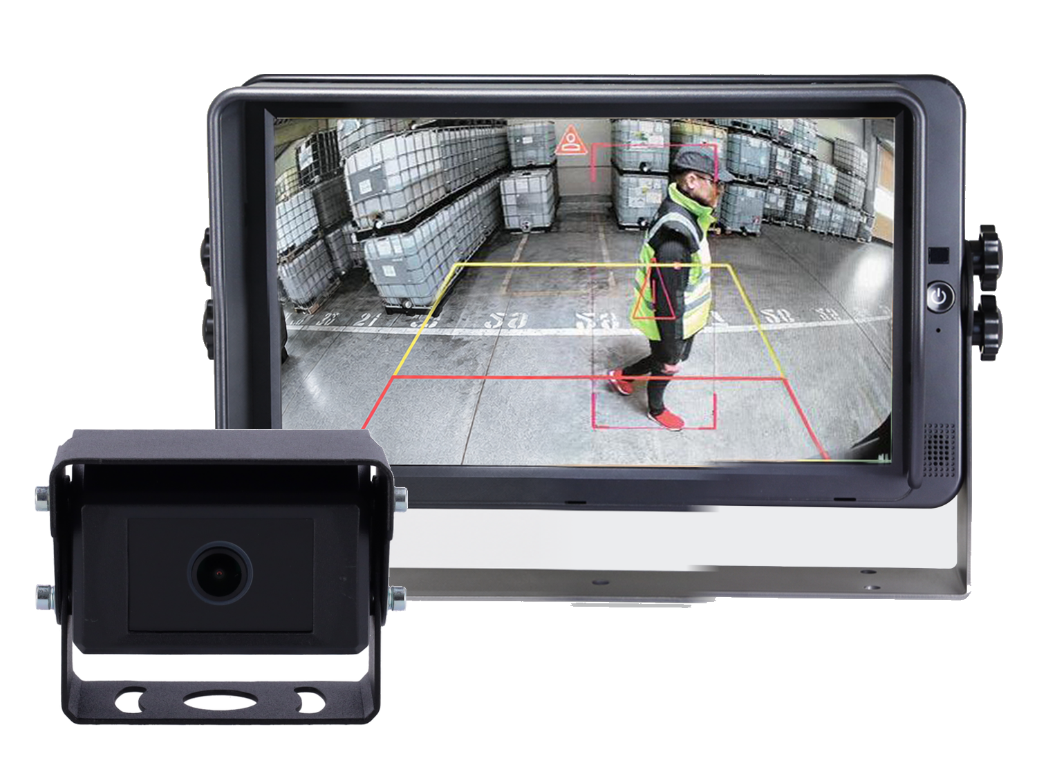 Kamerasystem 10.1" Touch 1080P AI med kamera och högtalare QUAD 4CH