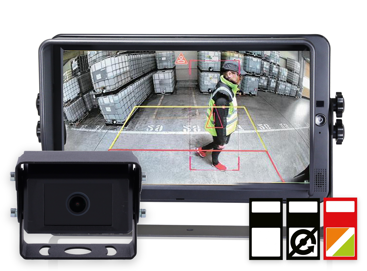 Kamerasystem 10.1" Touch 1080P AI inkl. kamera med SIGN Högtalare QUAD 4CH