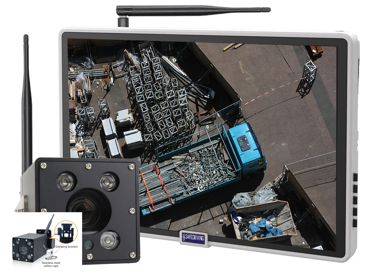 Krankamerasystem AHD Trådlöst 12,1" 30X Zoom IP69K 10G