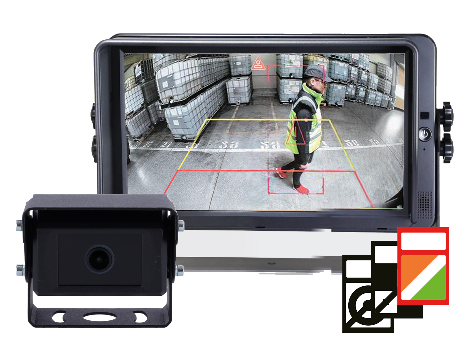 Kamerasystem 10.1" Touch 1080P AI inkl. kamera med SIGN Högtalare QUAD 4CH