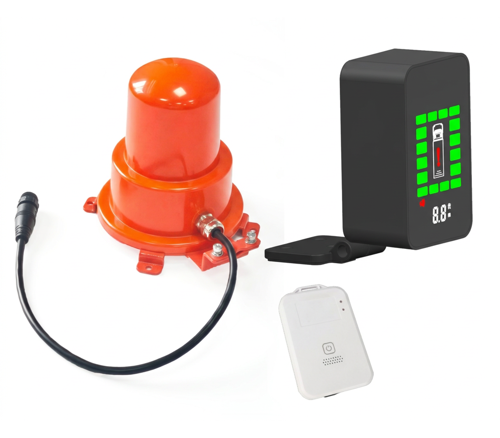 Komplett UWB-närvarningssystem med LED-display och 1 tag SafePerim®