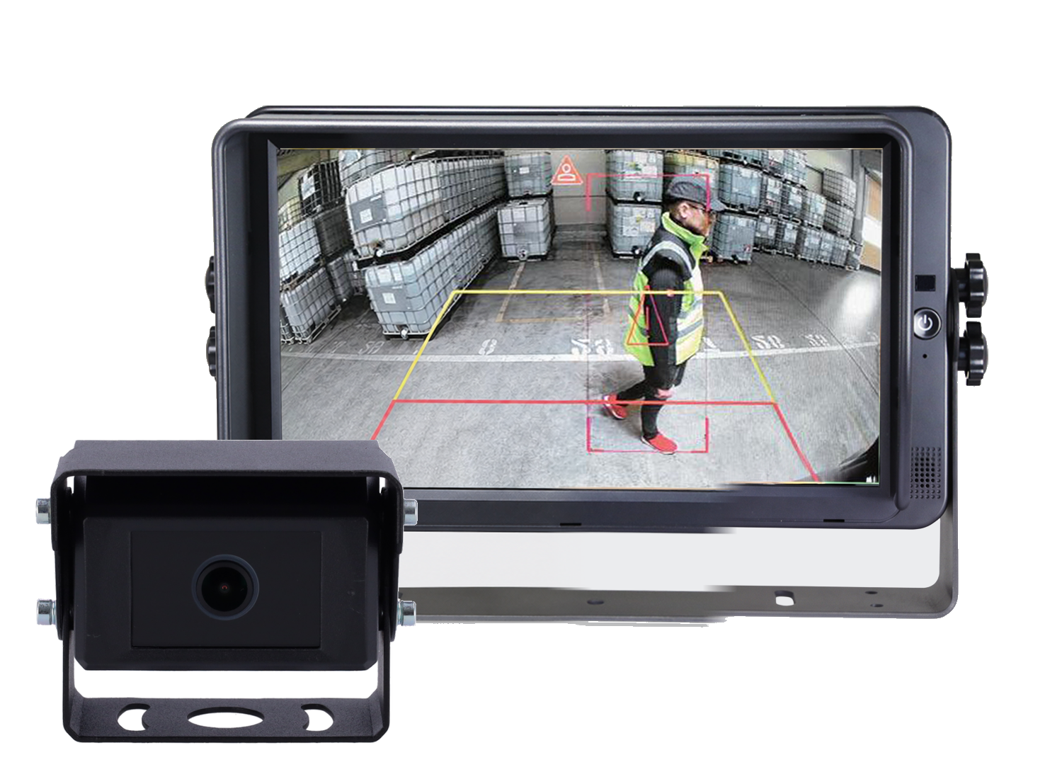 Kamerasystem 7" Touch 1080P AI med kamera och högtalare QUAD 4CH