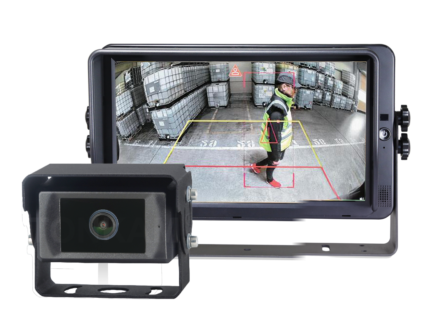 Kamerasystem 7" Touch 1080P AI med kamera och högtalare QUAD 4CH